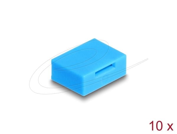 DeLOCK 20947, Portin lukitsin, USB A-tyyppi, Sininen, 10 kpl, Muovipussi