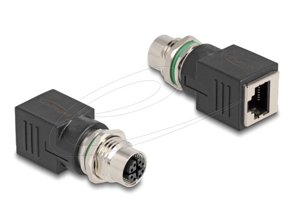 Delock M12 adapter X-kodet 8 pins jack til RJ45 jack rett