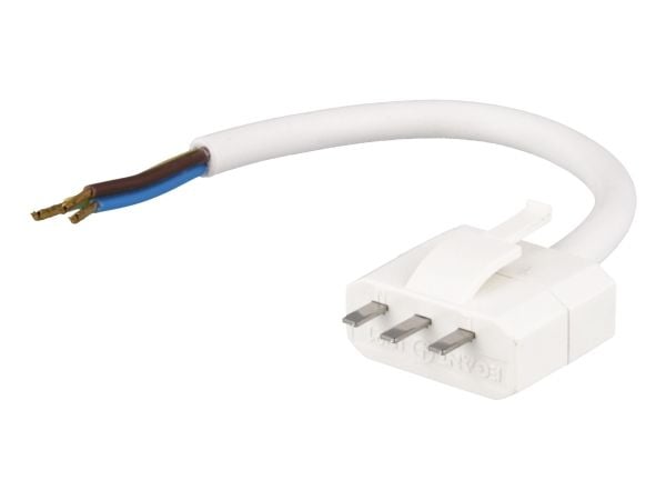 DCL-kontakt med 15 cm kabel, vit