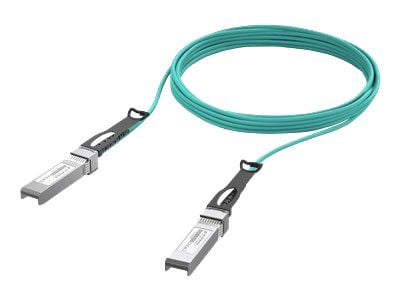 Ubiquiti - Direkte 25GBase-koblingskabel - SFP28 til SFP28 - 10 m - 3 mm - fiberoptisk - Active Optical Cable (AOC) - akvamarin