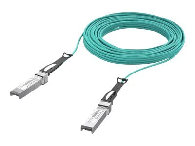 Ubiquiti - 25GBase-AOC direkte tilkoblingskabel - SFP28 til SFP28 - 20 m - 3 mm - fiberoptisk - Active Optical Cable (AOC) - akvamarin