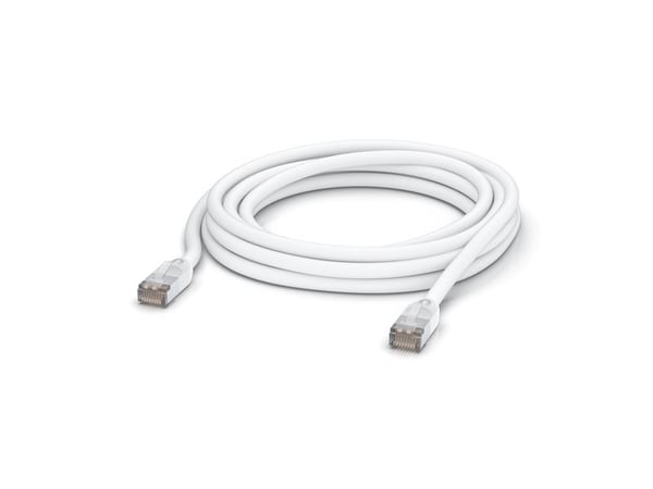 Ubiquiti UniFi - Koblingskabel - RJ-45 (hann) til RJ-45 (hann) - 5 m - 6 mm - STP - CAT 5e - formstøpt, utendørs, flertrådet, robust - hvit