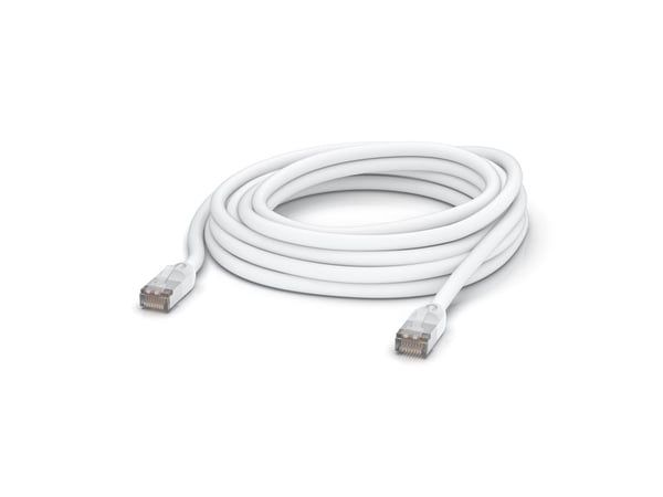 Ubiquiti UniFi - Koblingskabel - RJ-45 (hann) til RJ-45 (hann) - 8 m - 6 mm - STP - CAT 5e - utendørs, robust - hvit