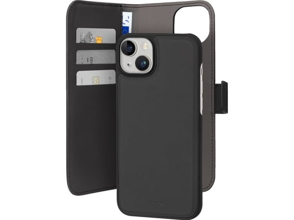 PURO PUIPC1567BOOKC3BLK, Lommebok-etui, Apple, IPhone 15 Plus, 17 cm (6.7"), Svart