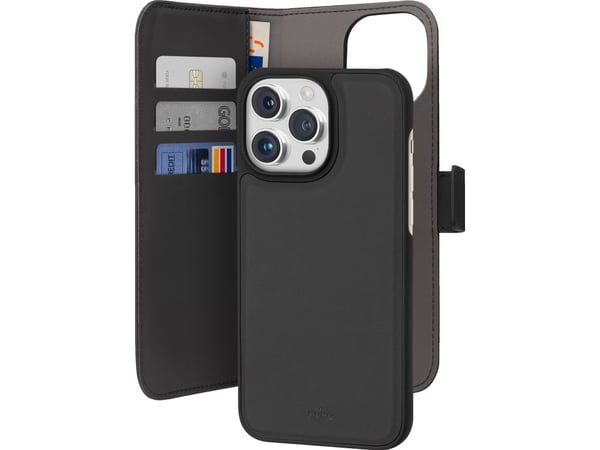 PURO PUIPC15P67BOOKC3BLK, Lommebok-etui, Apple, iPhone 15 Pro Max, 17 cm (6.7"), Svart
