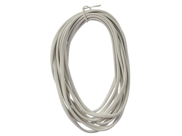 Deltaco oval strømkabel H03VVH2-F (2x0,75 mm²) 5 m hvit