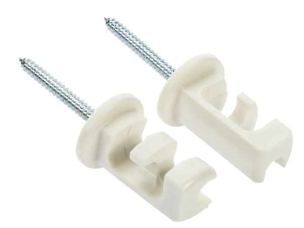 Hengeoppheng i nylon hvit 2 stk