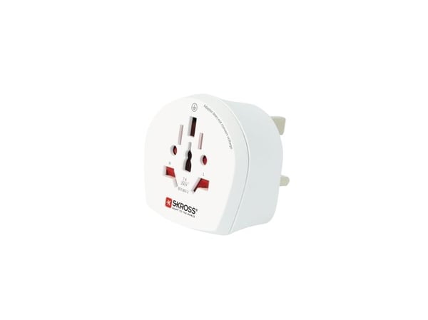 Skross 1.500225-E, Typ D (UK), Universal, Vit, 58 mm, 58 mm, 56 mm