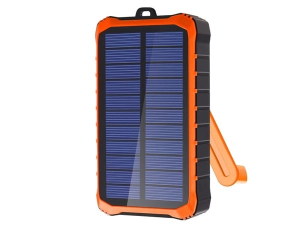 4smarts Prepper - Solenergibank - Li-pol - 12000 mAh - 10.5 watt - 2.1 A - 2 utgangskontakter (USB) - svart, oransje