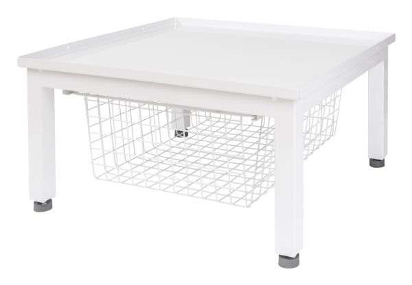 Understell/sokkel til vaskemaskin/tørketrommel m/brett, 62x56x30 cm