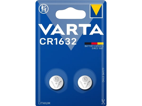 CR1632 litium mynt 2 pack (B) -> min 10 stk
