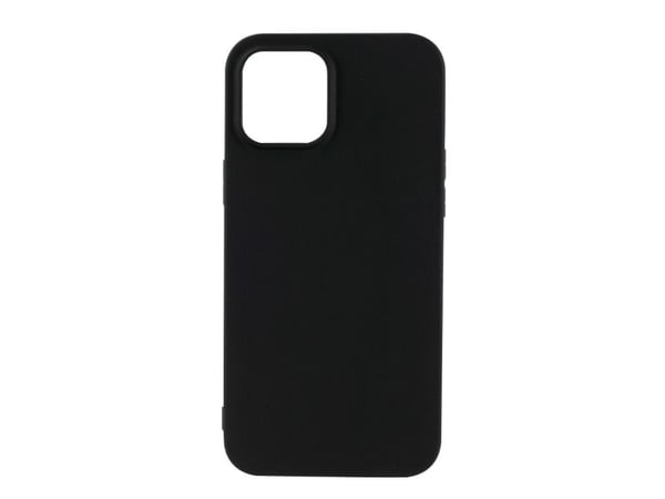 Essentials - Bagsidecover til mobiltelefon - termoplastisk polyuretan (TPU) - sort - for Apple iPhone 12 Pro Max