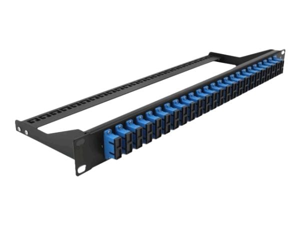 Delock - Koblingspanel - rackmonterbar - SC Duplex SM X 24 - svart, blå - 1U - 19"
