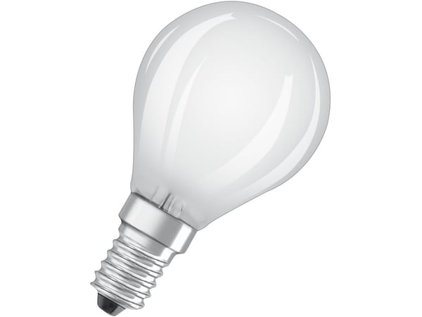 OSRAM - LED-lyspære - form: P45 - mattslipt finish - E14 - 4 W (ekvivalent 40 W) - klasse E - varmt hvitt lys - 2700 K (en pakke 2)