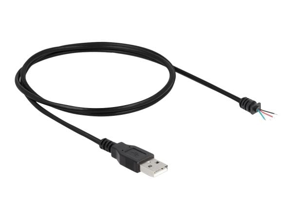 Delock - USB-kabel - USB (hann) til uisolert tråd - USB 2.0 - 1 m - svart