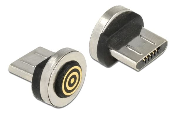DeLOCK 65932, Magnet, USB Type Micro-B, Musta, Hopea