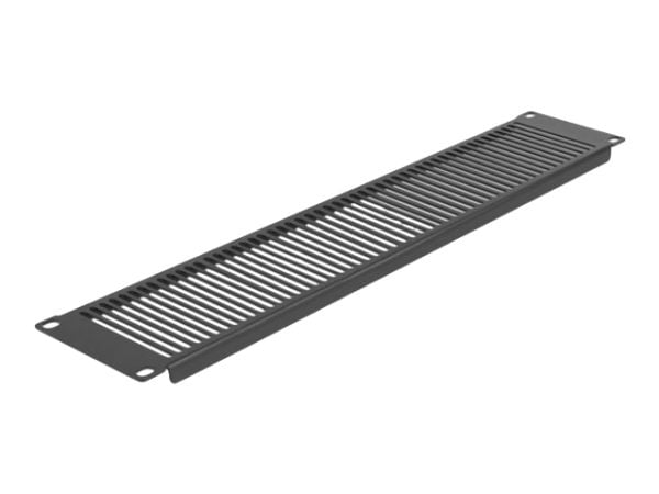 Delock - Rackpanel - svart - 2U - 19"