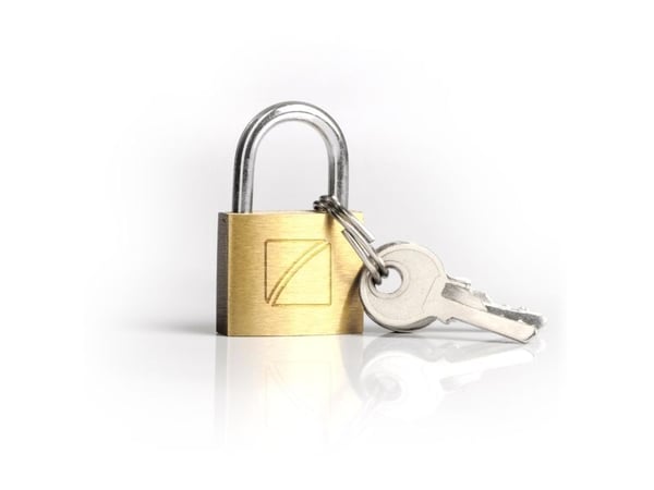 Security suitcase Padlock, 20mm - solid brass