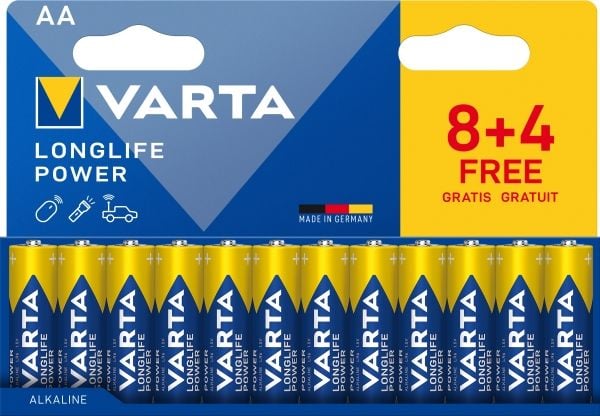 VARTA LONGLIFE POWER AA PAK 12 (8+4)