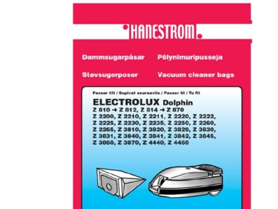 Pölynimuripussit ELECTROLUX DOLPHIN
