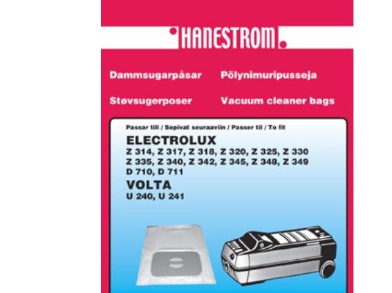 Støvsugerposer ELECTROLUX Z 314, Z 320, Z 325