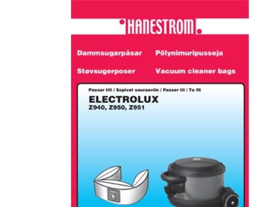 Støvsugerposer ELECTROLUX Z940, Z950