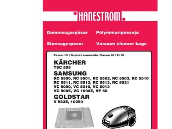 Støvposer KÄRCHER TSC 505 Støvposer KÄRCHER TSC 505