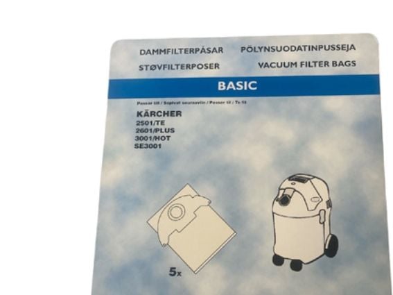 Støvposer til Kärcher K2501, K2601, 5P Støvposer til Kärcher K2501, K2601, 5P