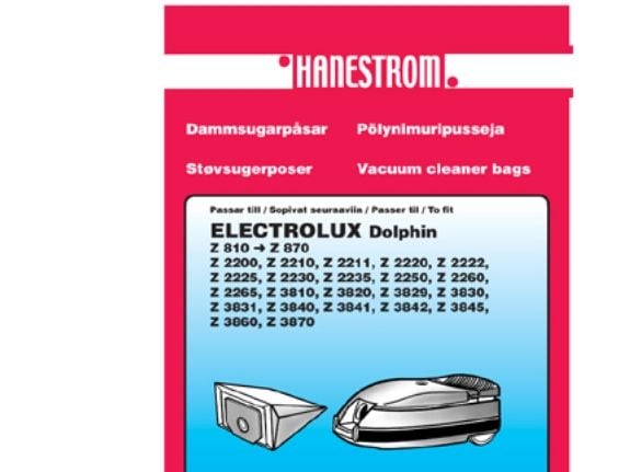 Støvsugerpose ELECTROLUX DOLPHIN 5 P+ FILTER