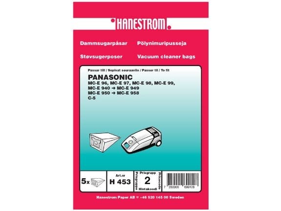 Pölynimuripussit PANASONIC MC-E 940 sarja