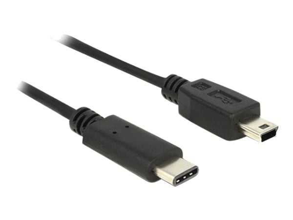 Delock - USB-kabel - 24 pin USB-C (hann) til mini-USB Type B (hann) - USB 2.0 - 500 mA - 50 cm - svart