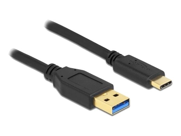 Delock - USB-kabel - 24 pin USB-C (hann) til USB-type A (hann) - USB 3.2 Gen 1 - 3 m - svart