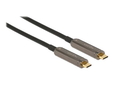 Delock - USB-kabel - USB-C (hann) til USB-C (hann) - USB 3.2 Gen 1 / DisplayPort 1.2 - 10 m - Active Optical Cable (AOC), støtte for 4K 60 Hz (3840...