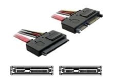 Delock - SATA-forlengelseskabel - Serial ATA 150/300 - SATA-kombo (hann) til SATA-kombo (hunn) - 50 cm