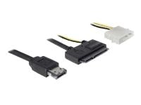 Delock Power Over eSATA cable - Power Over eSATA-kabel - eSATAp (hann) til 4-pin intern strøm, SATA-kombo - 1 m