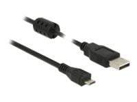 Delock - USB-kabel - USB (hann) til Micro-USB type B (hann) - USB 2.0 - 1 m - svart