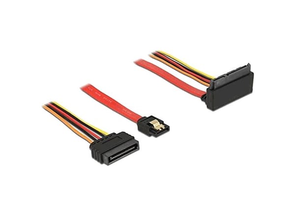 Delock - SATA-forlengelseskabel - Serial ATA 150/300/600 - SATA-kombo (hann) til SATA-kombo (hunn) - 1 m
