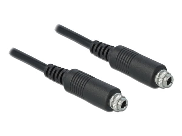 Delock - Audioadapter - mini-phone stereo 3.5 mm hunn til mini-phone stereo 3.5 mm hunn - 25 cm - svart