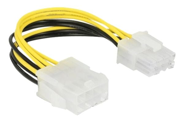 Delock - Strømkabel - 8-pins EPS12V (hann) til 8-pins EPS12V (hunn) - 12 V - 15 cm