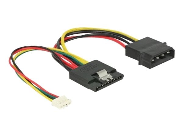 Delock - Strømadapter - 4-pin intern strøm til 4-pin mini-strømkontakt, SATA-strøm - 15 cm