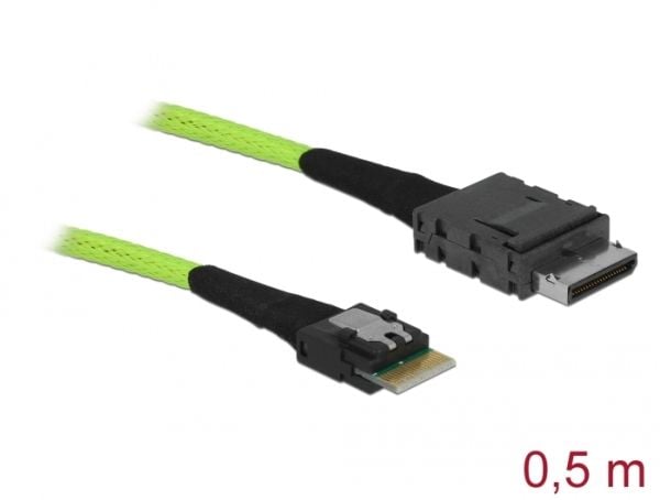Delock OCuLink - SAS internt kabel - OCuLink (SFF-8611) (han) til 4i Slim SAS (han) - 50 cm