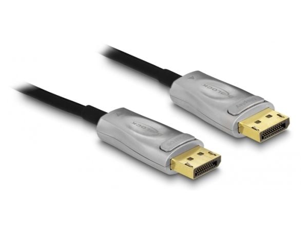 DeLOCK - DisplayPort-kabel - DisplayPort (M) til DisplayPort (M) - DisplayPort 1.4 - 15.0m - støtter 8K UHD (7680 x 4320) - svart (85886)