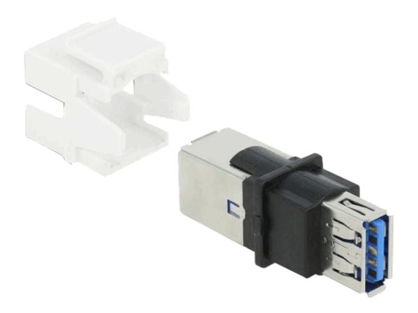 Delock - USB-sovitin - USB tyyppi A (naaras) USB tyyppi B (naaras) - valkoinen
