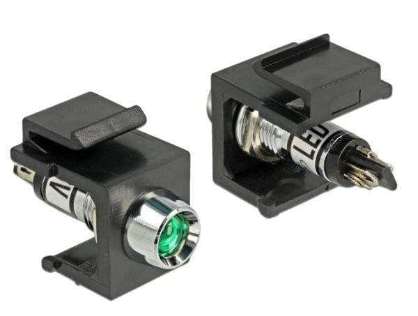 Delock Keystone LED green 6 V - Modulinnlegg - svart