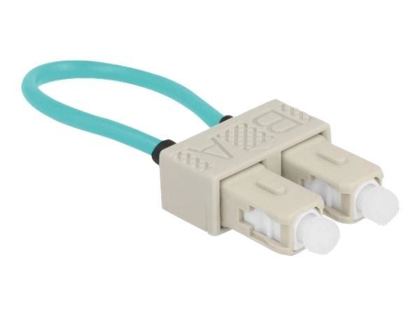 Delock - Loopbackadapter - SC flermodus (hann) - fiberoptisk - 50 / 125 mikroner - OM3 - beige, akvamarin