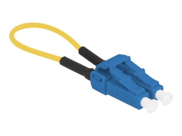 Delock - Loopbackadapter - LC/UPC-enkeltmodus (hann) - fiberoptisk - 9 / 125 micron - blå, gul