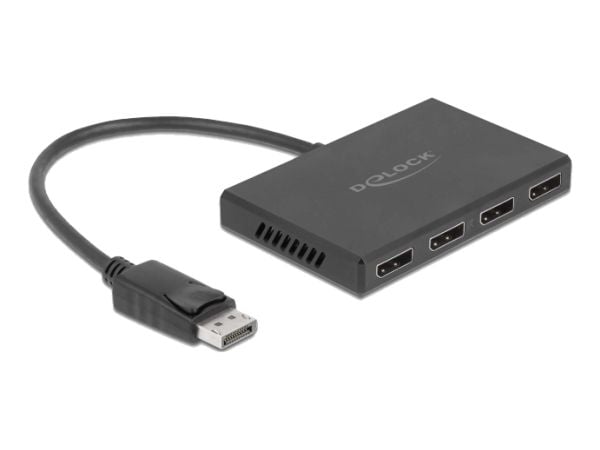 Delock - Video/lyd-splitter - 4 x DisplayPort - stasjonær