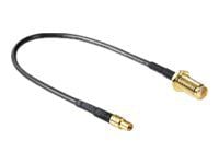 DeLock - Antennekabel - SMA (W) - MMCX (B) - 20 cm - RG-174 - Svart (88579)