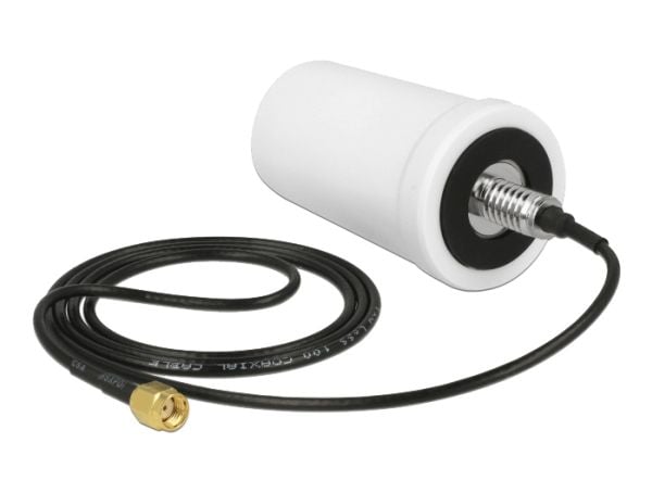 Delock WLAN RP-SMA - Antenne - utendørs - 7.7 cm - Wi-Fi - 3 dBi (for 4900 MHz - 5875 MHz), 1.4 dBi (for 2.4 - 2.5 GHz) - rundtstrålende - utendørs...