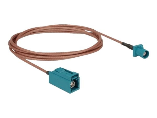 Delock - Antennekabel - FAKRA Z-kobling (hann) til FAKRA Z-kobling (hunn) - 1 m - 2.6 mm - koaksial - RG-316